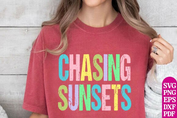 Chasing Sunsets Png, Beach Graphics for T-Shirt Designs