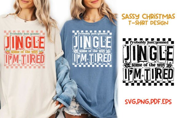 Christmas Jingle Checkerboard Sassy SVG: A Bold Graphic for Festive Branding