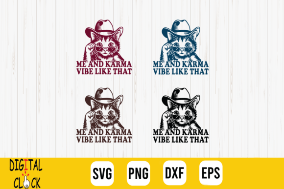 Cool Cat Karma Graphic for T-Shirt Designs