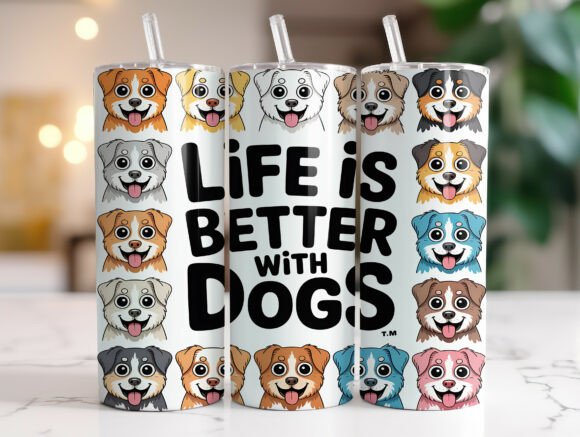 Dog Mom Quote Tumbler Wrap Graphics