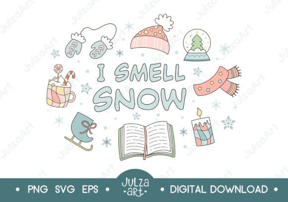 I Smell Snow Png, Retro Winter Graphics