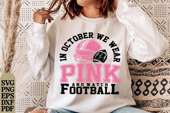 In October We Wear Pink Graphics for T-Shirt Designs
