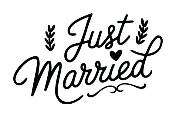 Just Married Wedding Quote Design for T-Shirt Graphics
