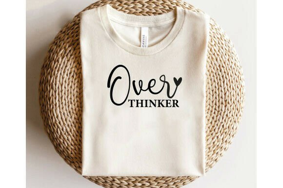 Over Thinker Svg Png – Graphic Design Asset for T-Shirt Designs
