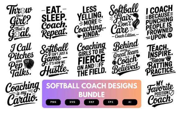 Softball Coach SVG Bundle