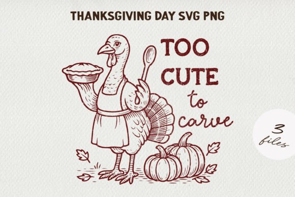 Thanksgiving Pumpkin Turkey Quote Graphics for Autumn Branding