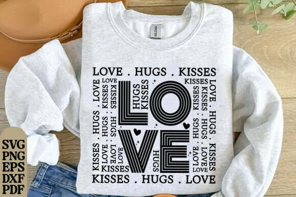 Valentine Subway Art SVG & Love Shirt PNG Graphics