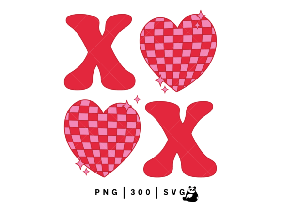 Valentine XO Hearts Graphics for Editorial and Web Design